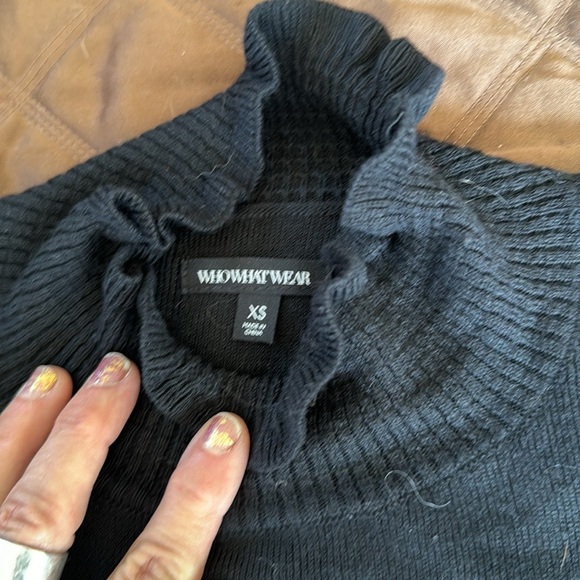 Who What Wear Black Sweatshirt Sweater extra small - Picture 4 of 7
